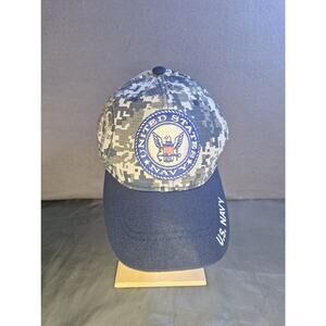US. Navy W/ Digital Camo Baseball Hat Offically Licensed By The US Navy Blue